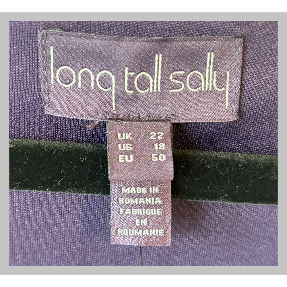 Long Tall Sally Purple Knot Ruched V-Neck Sheath Dress Womens Size 18 NWT - Picture 4 of 4